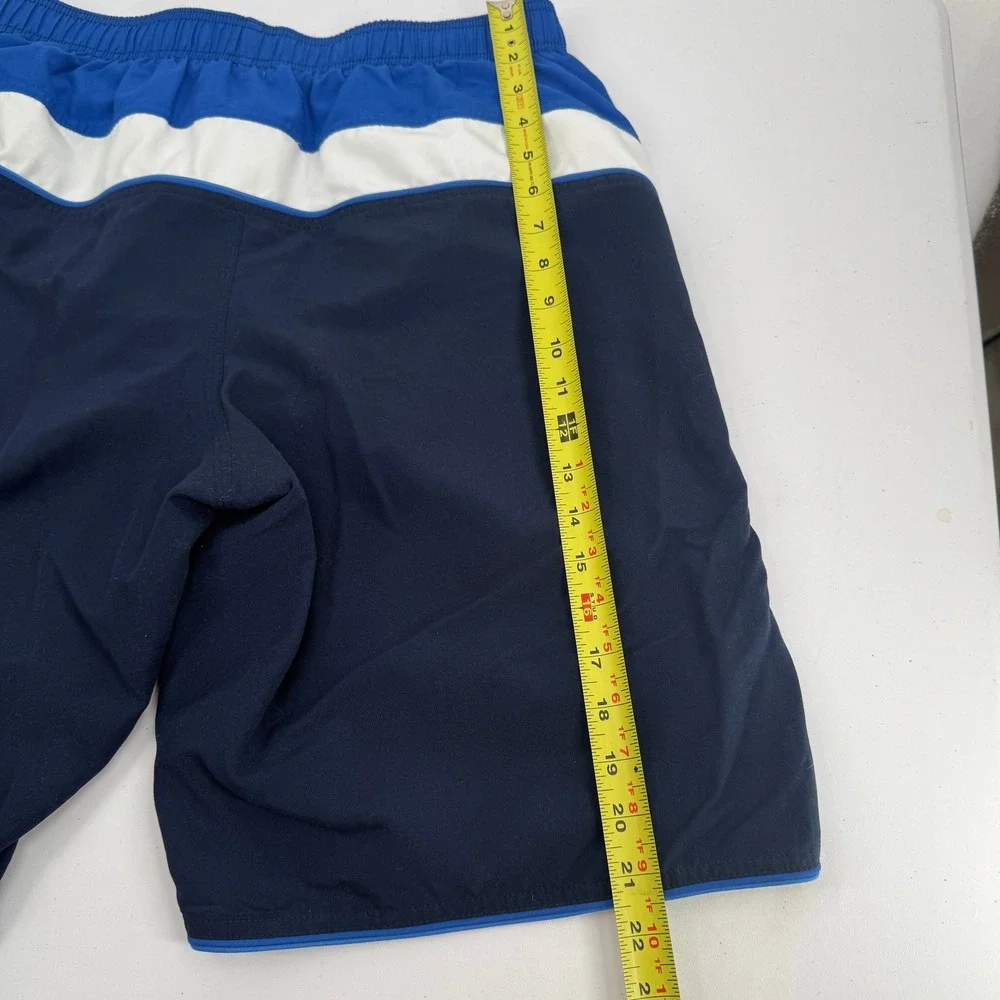 Nike Swim Shorts Mens L Navy Blue Colorblock Mesh Lined Board‎ Trunks T8SS7222
